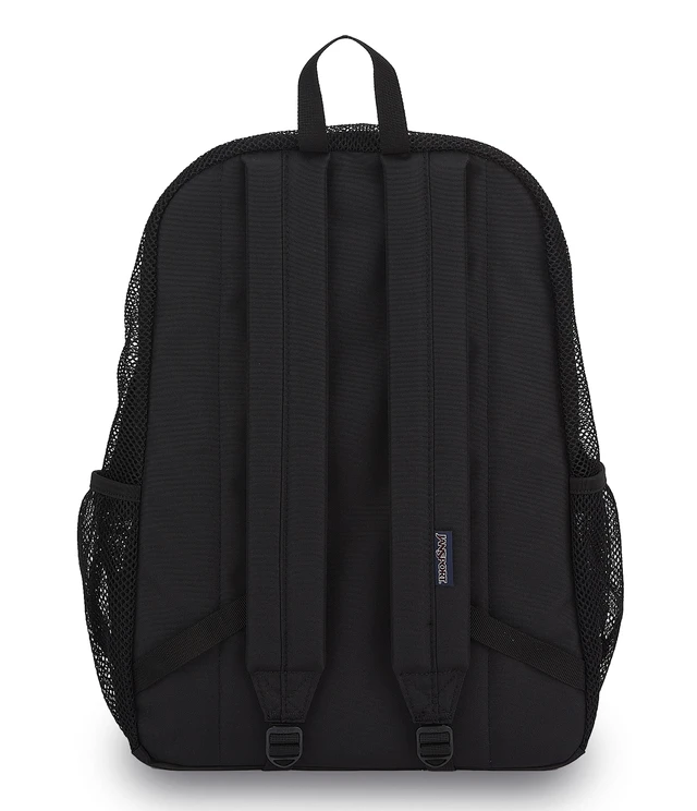Alt view image 7 of 7 - Eco Mesh Backpack 33L 15 inch Laptop Bag, Black Breathable Semi-Transparent Daypack, Durable Bottom, Water Bottle Pockets Backpacks