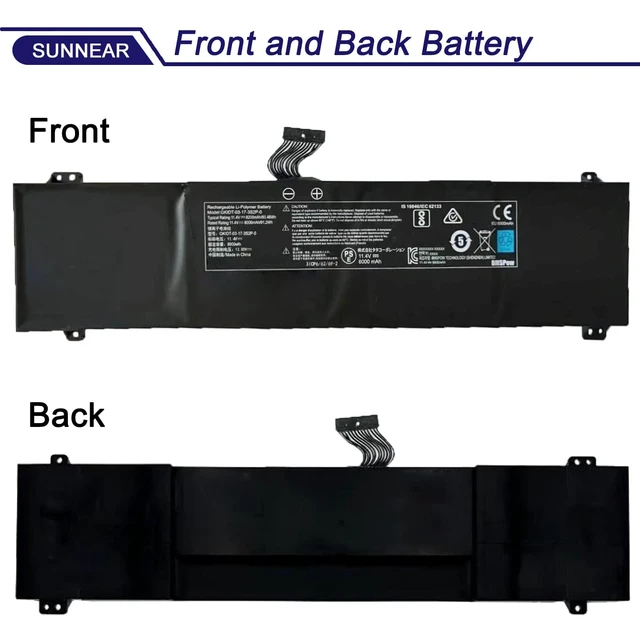 Alt view image 3 of 7 - GKIDT-03-17-3S2P-0 Laptop Battery for Adata XPG Xenia 15 Schenker XMG 11.4V 93.48Wh; Battery Replacement for Adata XPG Fusion 15 XFU15L19; GKIDT-00-13-3S2P-0
