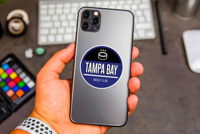 Alt view image 2 of 3 - 25 PCS Tampa Bay American Lightning Hockey Stickers for Water Bottle, Laptop, Bicycle, Computer, Motorcycle, Travel Case, Car Decal Decoration Stickers