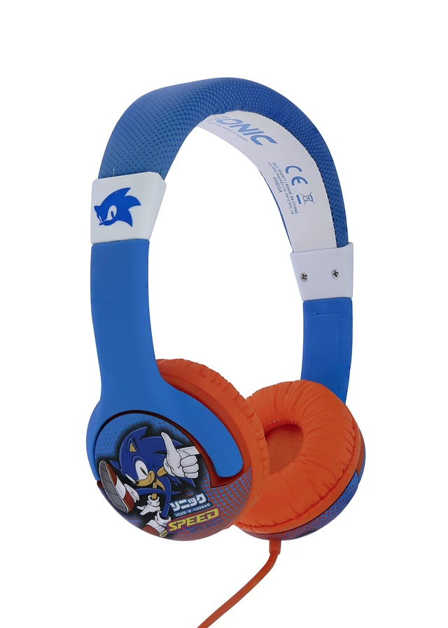 Alt view image 3 of 7 - SH0911 Kids Wired Headphones - Sonic the Hedgehog Kids Blue