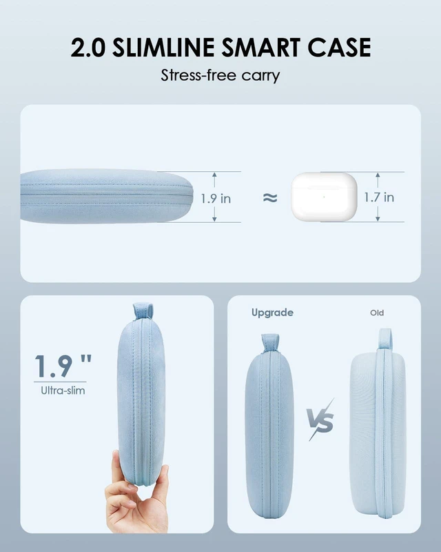 Alt view image 4 of 7 - Smart Case 2.0 Slimline for AirPods Max 2 Headphones, Supports Sleep Mode AirPods Max Accessories, Upgrade Anti-Scratch Portable Carry Travel Bag