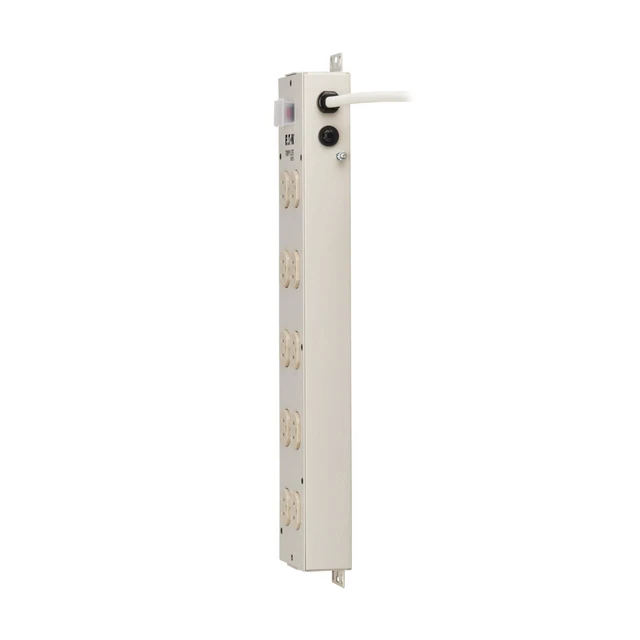 Alt view image 5 of 7 - Eaton Series 10 Outlet Heavy Duty Power Strip, Metal, Under Desk & Wall Mount Option, 15ft Extension Cord, On/Off Switch Cover, Industrial Garage Shop Work Bench, White (TLM1015NC)