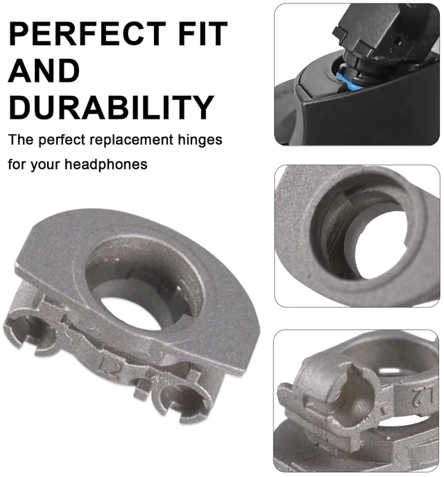 Alt view image 3 of 7 - Hinge Swivels + U Shaped Metal Hinge Lock for Sony WH-1000XM4(Silver,Left) Durable WH-1000XM4 Replacement Parts Accessories Hinge Spins,As Same As OEM Repair Kit Set