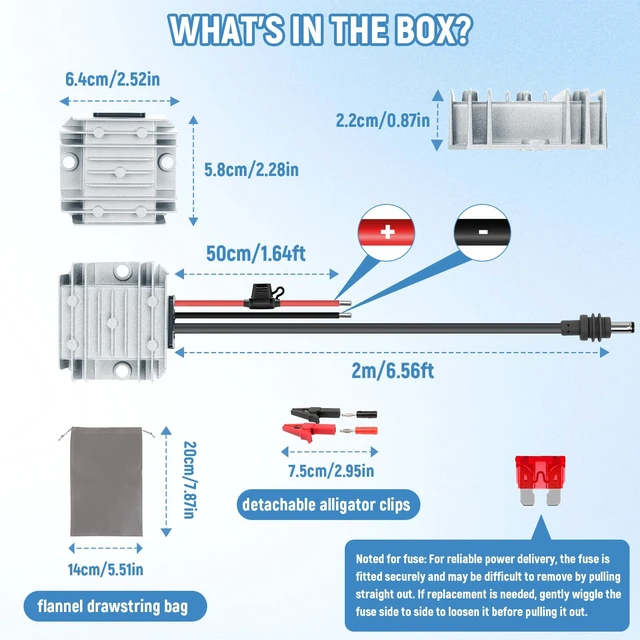 Alt view image 7 of 7 - Starlink Mini Power Supply, 12V/24V Starlink Mini 12V Adapter Power Cable DC Step Up Converter to 30V 3.5A, Compatible with Battery/RV/Generator/Yacht/Solar Panels Off-Grid Power Solution with Fuse