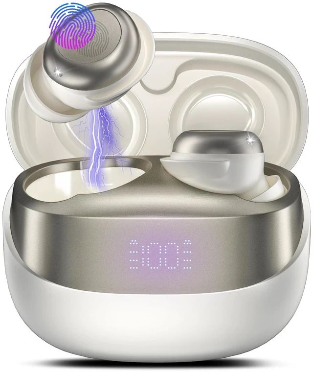 Main image of Sleep Earbuds Bluetooth 5.4 in Ear Light-Weight Headphones, Mini Sleep Headphones Small Design for Side Sleepers, 47H Playtime with Charging Case, Clear Calls Earphones, Ivory White