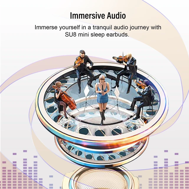 Alt view image 2 of 7 - Sleep Earbuds Bluetooth 5.4 in Ear Light-Weight Headphones, Mini Sleep Headphones Small Design for Side Sleepers, 47H Playtime with Charging Case, Clear Calls Earphones, Ivory White