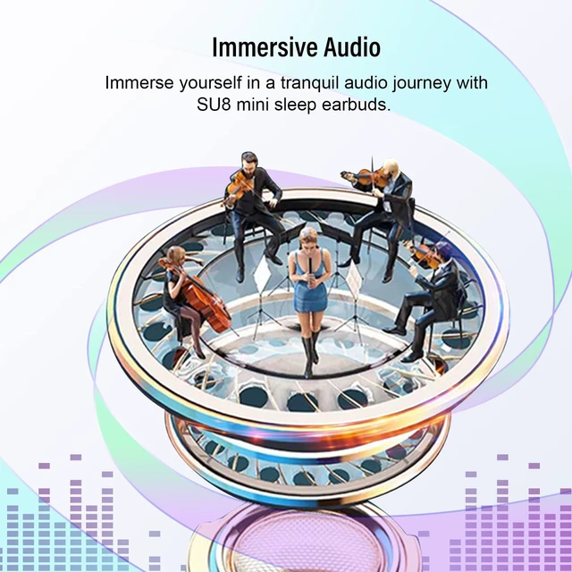 Alt view image 2 of 7 - Sleep Earbuds Bluetooth 5.4 in Ear Light-Weight Headphones, Mini Sleep Headphones Small Design for Side Sleepers, 47H Playtime with Charging Case, Clear Calls Earphones, Black