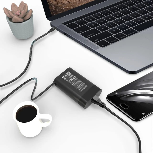 Alt view image 6 of 7 - 2026 New Slim for 65W USB C AI PC Laptop Charger for HP OmniBook 3/5 OmniBook 7 FlipCompatible with HP EliteBook/Ultra G1i 14 inch OmniBook 7 Aero Next Gen AI PC Laptop Power Cord Replacement