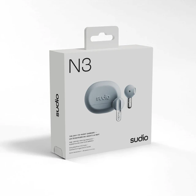 Alt view image 7 of 7 - N3 True Wireless Bluetooth On-Ear Earbuds High-Definition Sound, 30-Hour Playtime, Clear Calls, Sweat & Splash Resistant, Eco-Friendly Recycled Plastics (Blue)