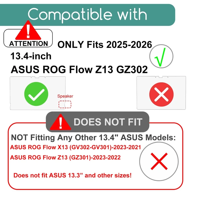 Alt view image 2 of 7 - 2 Pack 9H Hardness Tempered Glass Screen Protector for ASUS ROG Flow Z13 GZ302 (13.4" Laptop Tablet) Anti-Scratch, Ultra-Durable, Precision Fit (2025-2026 Model Exclusive)