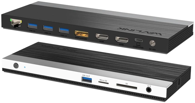 Main image of 13-in-1 USB C Docking Station Triple 4K for Laptop Windows Laptop Dock, Triple 4K Display, 100W Charging, 4 USB 3.0, 2 HDMI, DP, Gigabit Ethernet, SD/TF, Audio. Thunderbolt 3/4