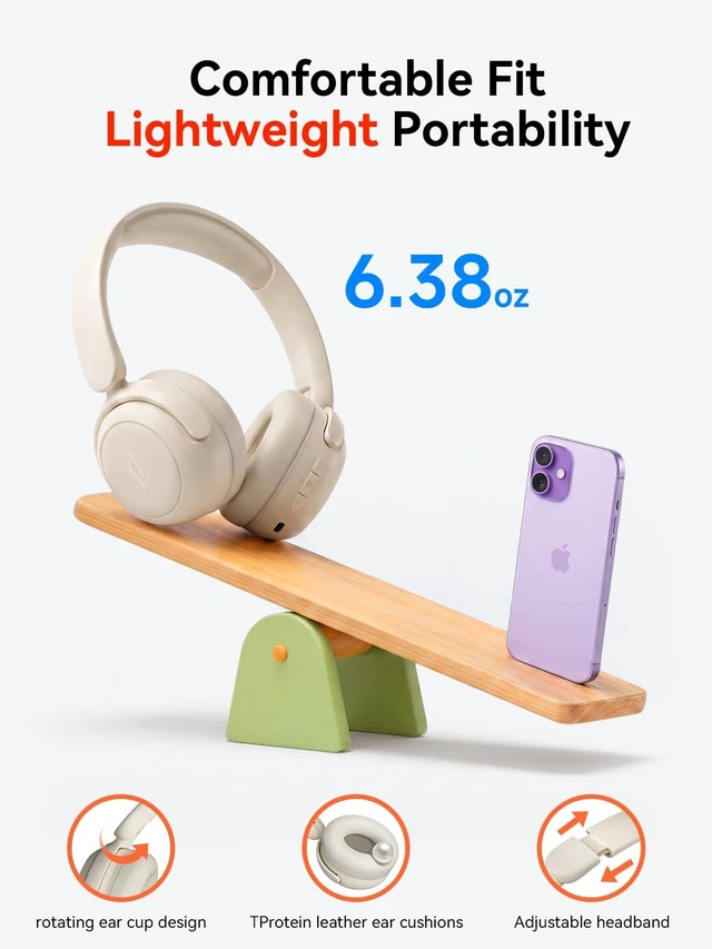 Alt view image 5 of 7 - HQ20 Kids Bluetooth Headphones Over-Ear, 65H Playtime, Built-in Mic 75/85/94dB Volume Limited, Bluetooth 5.3, Stereo Sound, Lightweight Kids Wireless Headphones for Kids Toddler Travel School