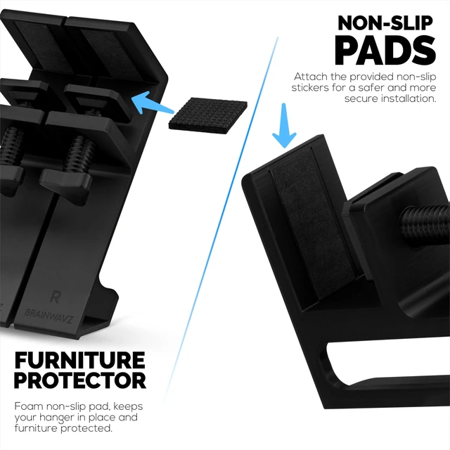 Alt view image 5 of 7 - Laptop Holder for Side of Desk, 1.2" / 31mm, Adjustable Length, Ideal for Macbooks, Surface, Keyboards, Switch, Tablets & More, Easy to Install, Screw On Desk