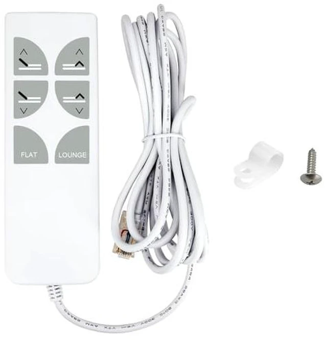 Alt view image 7 of 7 - Replacement Wired Remote Control for Serta Motion Essentials 2 II Linak HB12012-00 Adjustable Bed, with Screw Mount Cable Clamp