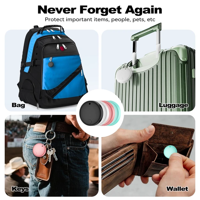 Alt view image 6 of 6 - Mini Air Tags Smart Tracker Work with Apple Find My (iOS Only), IP67 Waterproof, Keys Finder and Item Locator for Keys, Bags,Luggage and More (Not for Android)