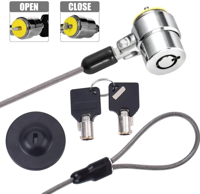 Alt view image 3 of 7 - Laptop Cable Lock Hardware Security Cable Lock Anti Theft Retractable Lock for Tablet Laptop and All Other Notebooks and Tablets(5pack)