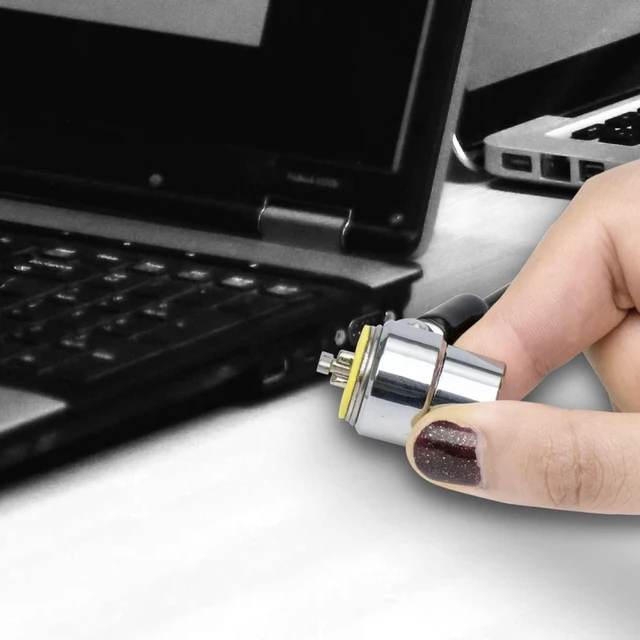 Alt view image 5 of 7 - Laptop Cable Lock Hardware Security Cable Lock Anti Theft Retractable Lock for Tablet Laptop and All Other Notebooks and Tablets(5pack)