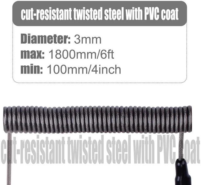 Alt view image 6 of 7 - Laptop Cable Lock Hardware Security Cable Lock Anti Theft Retractable Lock for Tablet Laptop and All Other Notebooks and Tablets(5pack)