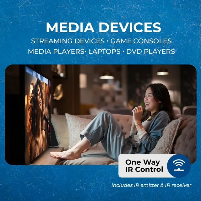 Alt view image 6 of 7 - HDMI Over LAN 230ft Extender - 4K@30Hz, One-Way IR, HDCP 1.4, HDR HDMI over Ethernet, HDMI Extender 4K EDID management, Deep Color, LPCM 7.1, Dolby TrueHD, DTS-HD