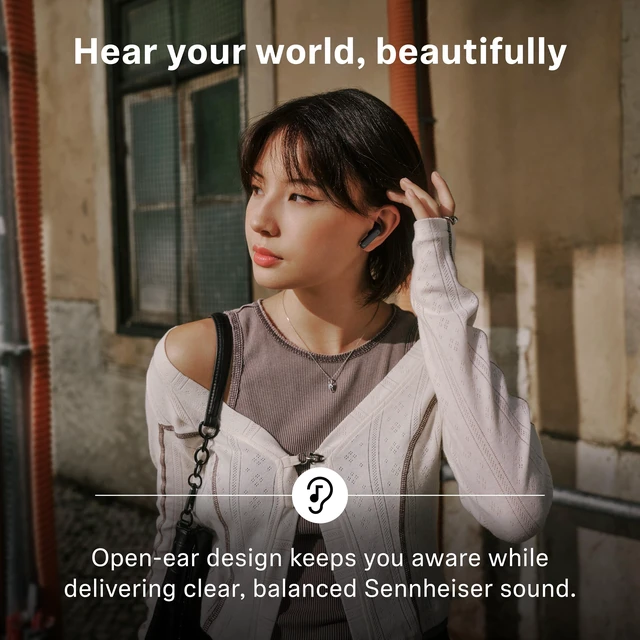 Alt view image 2 of 7 - ACCENTUM Open Wireless Earbuds, Bluetooth, 28hr Battery, Sakura