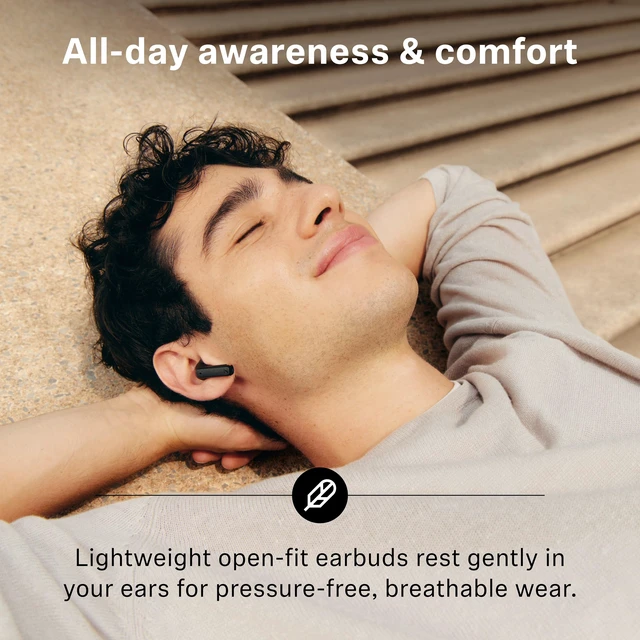 Alt view image 3 of 7 - ACCENTUM Open Wireless Earbuds, Bluetooth, 28hr Battery, Sakura