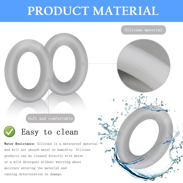 Alt view image 3 of 7 - 3 Set Case Cover for Sony WH-1000XM4 WH-1000XM3 Headphones,Embody EarPad Cover/Ear Cover/Headband Cover/Headband Cushion Protector,Sweat Proof Soft Silicone Headphones AccessoriesWhite