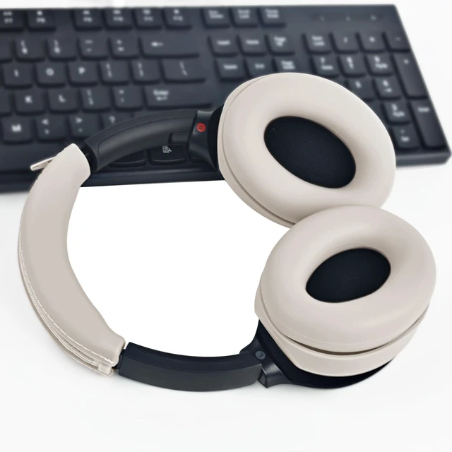 Alt view image 7 of 7 - 3Sets Silicone Sweat Case Cover for Sony WH-1000XM4 WH-1000XM3 Headphones, Silicone XM4 Earpad Cover/Ear Covers/Headband Cover Protector, Sweat Proof Soft Headphone Accessories (Off White)