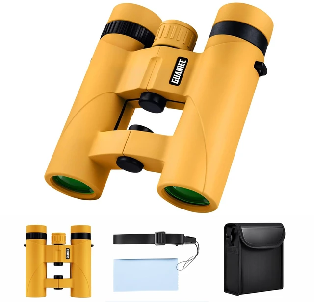 Main image of 10x25 Binoculars for Kids Mini Pocket Compact Binoculars Waterproof Small Binocular for Bird Watching Travel Stargazing Outdoor Sports Orange