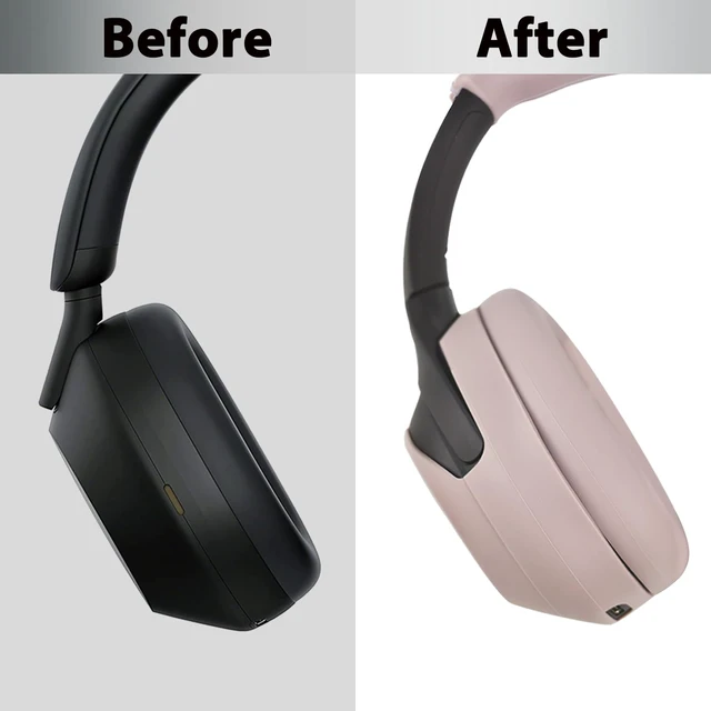 Alt view image 4 of 7 - 3Sets Silicone Sweat Case Cover for Sony WH-1000XM4 WH-1000XM3 Headphones, XM4 Covers Accessories with Washable Silicone Ear Pads Covers & Headband Cover & Ear Cups Covers - Smoky Pink