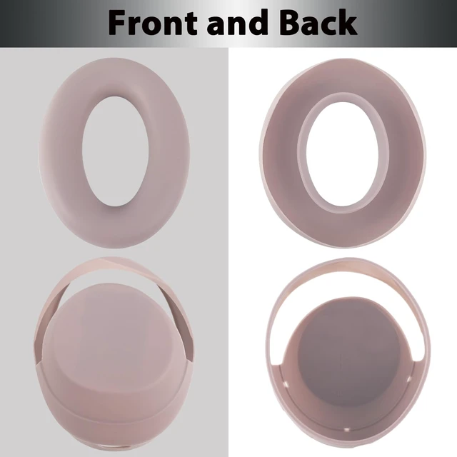 Alt view image 6 of 7 - 3Sets Silicone Sweat Case Cover for Sony WH-1000XM4 WH-1000XM3 Headphones, XM4 Covers Accessories with Washable Silicone Ear Pads Covers & Headband Cover & Ear Cups Covers - Smoky Pink