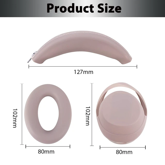 Alt view image 7 of 7 - 3Sets Silicone Sweat Case Cover for Sony WH-1000XM4 WH-1000XM3 Headphones, XM4 Covers Accessories with Washable Silicone Ear Pads Covers & Headband Cover & Ear Cups Covers - Smoky Pink