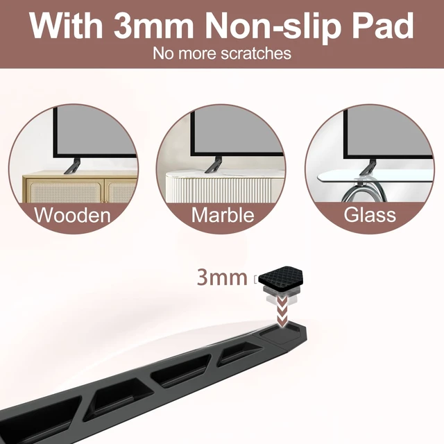 Alt view image 6 of 7 - TV Stand Legs Only for Vizio TV Replacement Legs V405-G9, Not for Other TV Models, Only for Vizio TV Stand We Listed wr Screws Set, Easy to Install
