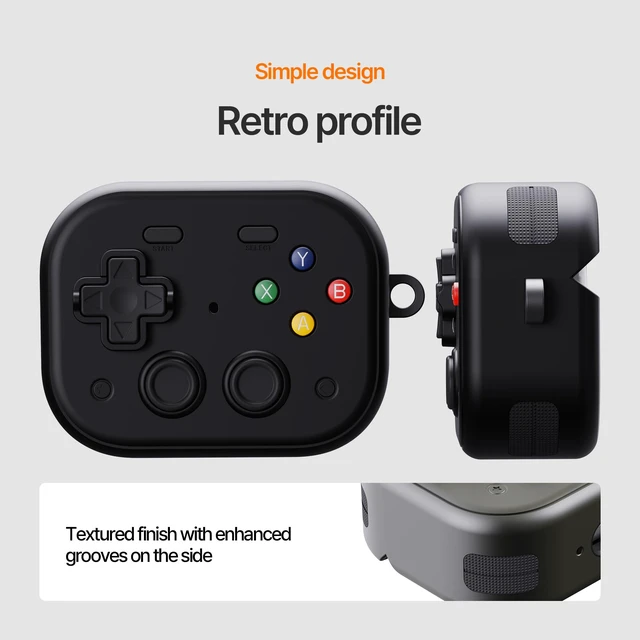 Alt view image 3 of 7 - for AirPods Pro 3 Case Cover, Retro Game Console Design, Shockproof Hard Shell Compatible with AirPods Pro 3rd Generation 2025, Cute Protective Cover for Men Women Kids (Olive Green)
