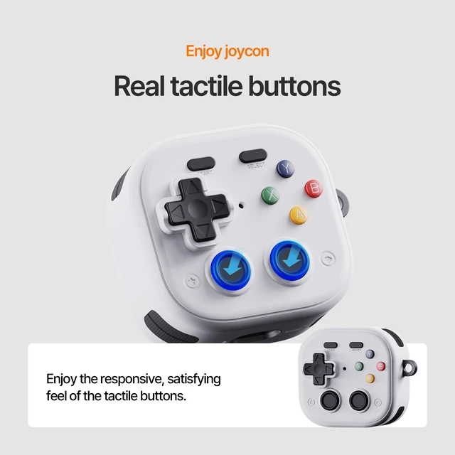 Alt view image 5 of 7 - for AirPods 4 Case Cover, Retro Game Console Design, Shockproof Hard Shell Compatible with AirPods 4th Generation, Cute Protective Cover with Keychain for Men Women Kids (White)