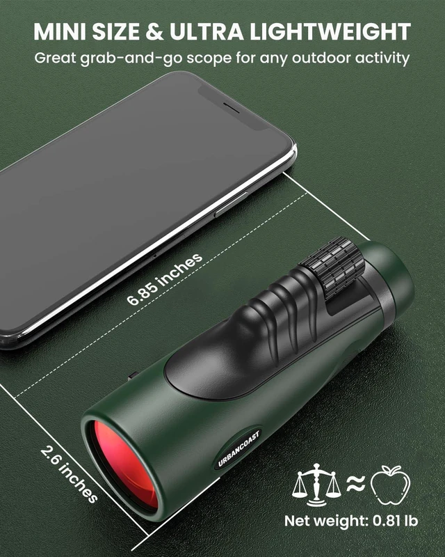 Alt view image 6 of 6 - 15x54 Monoculars for Adults High Powered, Compact Waterproof Telescope HD Monocular Telescope with BAK4 Prism & FMC Lens for Bird Watching, Hunting, Hiking and Camping - Waterproof and Fogproof