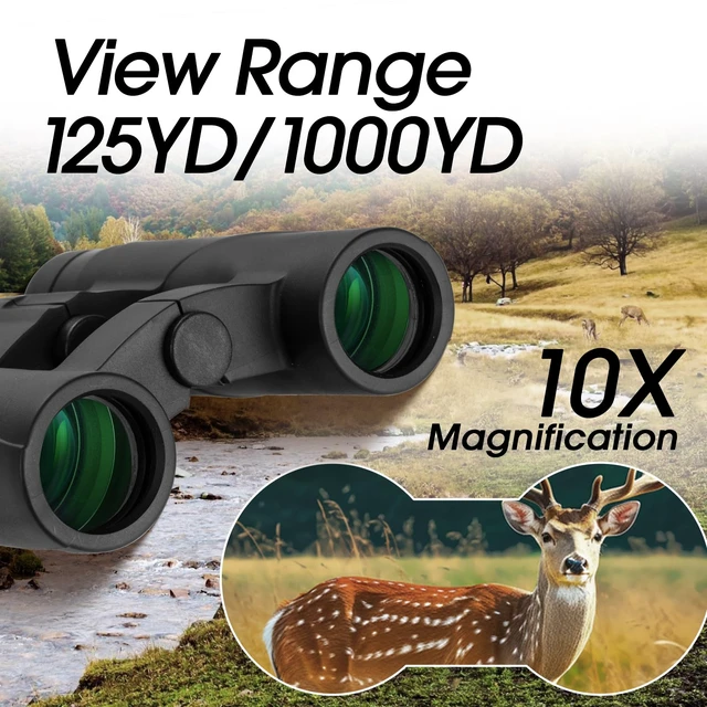 Alt view image 4 of 7 - 10x25 Binoculars for Kids Mini Pocket Compact Binoculars Waterproof Small Binocular for Bird Watching Travel Stargazing Outdoor Sports Black