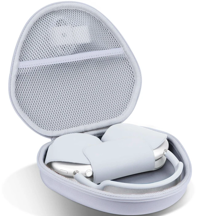Main image of Hard Case Compatible with Apple AirPods Max 2 Over-Ear Headphones Lightweight & Carry, Dustproof Storage, Travel Friendly, Portable for Daily Use, Silver Case