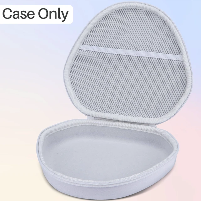 Alt view image 6 of 7 - Hard Case Compatible with Apple AirPods Max 2 Over-Ear Headphones Lightweight & Carry, Dustproof Storage, Travel Friendly, Portable for Daily Use, Silver Case