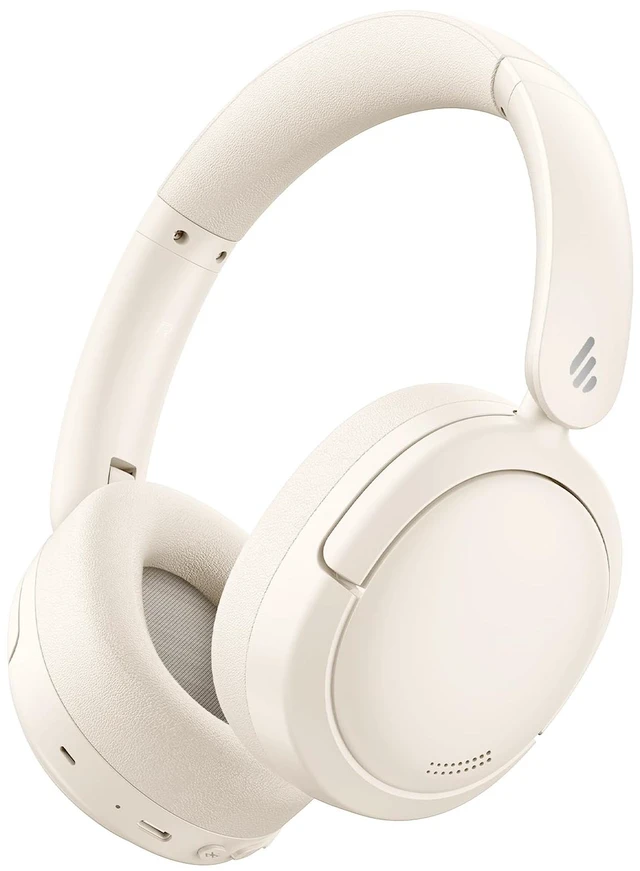 Main image of V80 Hybrid Active Noise Cancelling Headphones, True Wireless Over Ear Bluetooth Headset with 45H Playtime Hi-Res Audio Fast Charging Multipoint Connection for Travel Home Office - Ivory