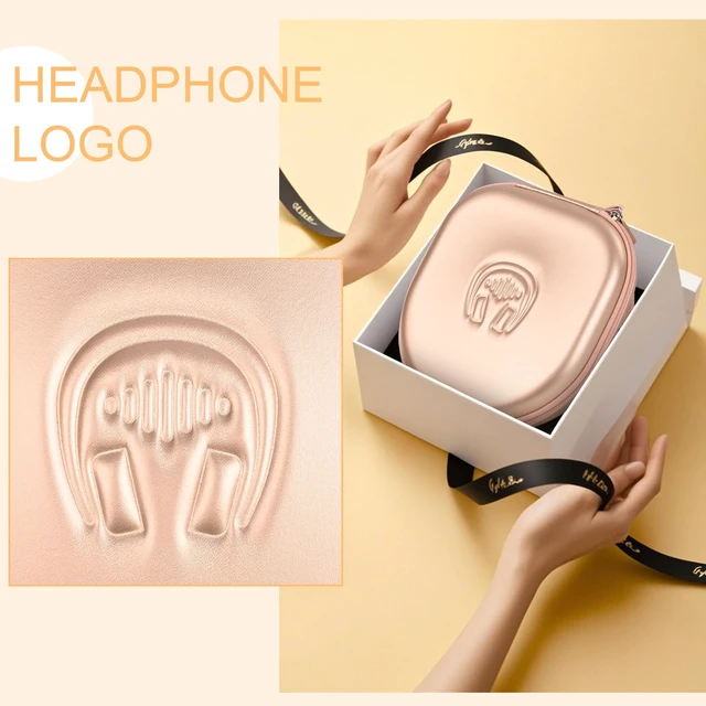 Alt view image 4 of 7 - Hard Headphone Case for Sony WH-CH520 / JBL Tune Live 670NC, Gold Protective Carring Storage Case for Over-Ear Headphones, with Handle Strap & Mesh Pocket