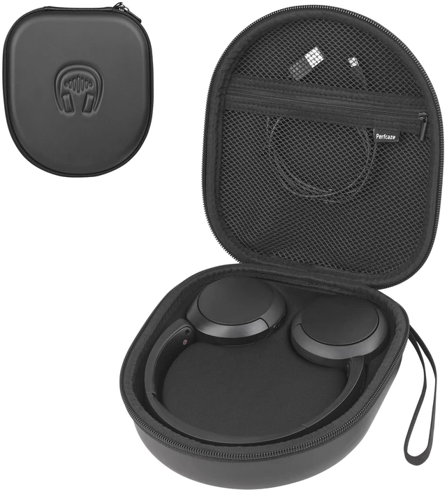 Main image of Hard Headphone Case for Sony WH-CH520 / JBL Tune Live 670NC, Black Protective Carring Storage Case for Over-Ear Headphones, with Handle Strap & Mesh Pocket