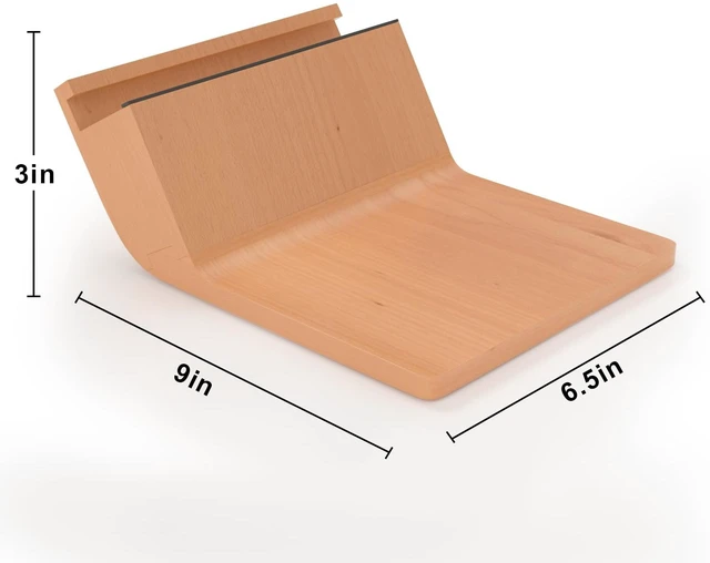 Alt view image 7 of 7 - Wooden Laptop Stand, Ergonomic Computer Stand for Desk, Portable Laptop Riser, Notebook Stand Holder Compatible with MacBook Pro/Air, Dell, HP, Lenovo and All Laptops (10-17 inch), Wood