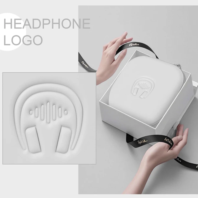 Alt view image 4 of 7 - Hard Headphone Case for Sony WH-CH520 / JBL Tune Live 670NC, Grey Protective Carring Storage Case for Over-Ear Headphones, with Handle Strap & Mesh Pocket