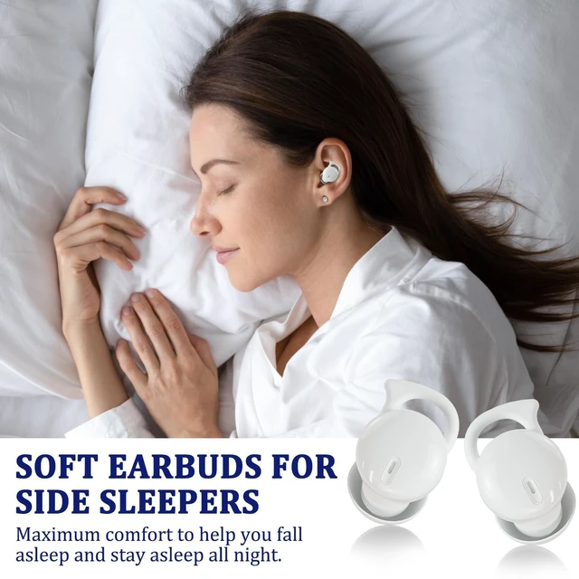 Alt view image 3 of 7 - Invisible Sleep Headphones,Sleep Earbuds for Side Sleepers (White) Small Comfortable Noise Blocking Sleep Earphones,Bluetooth 5.3 Wireless Earbuds,Hidden in-Ear Ear Buds for Sleeping