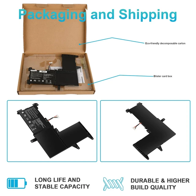 Alt view image 5 of 7 - B31N1637 Battery Replacement for ASUS VivoBook X510 X510U X510UQ X510UA X510UAR X510UF S15 S510U S510UF S510UQ S510UN S510UR S510UA F510 F510U F510UA F510QA B31B12H B31BI9H C31N1637