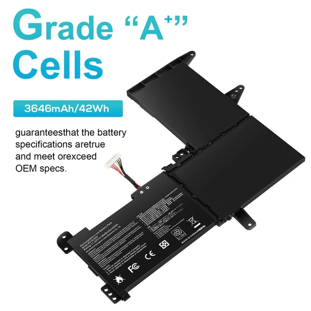 Alt view image 7 of 7 - B31N1637 Battery Replacement for ASUS VivoBook X510 X510U X510UQ X510UA X510UAR X510UF S15 S510U S510UF S510UQ S510UN S510UR S510UA F510 F510U F510UA F510QA B31B12H B31BI9H C31N1637