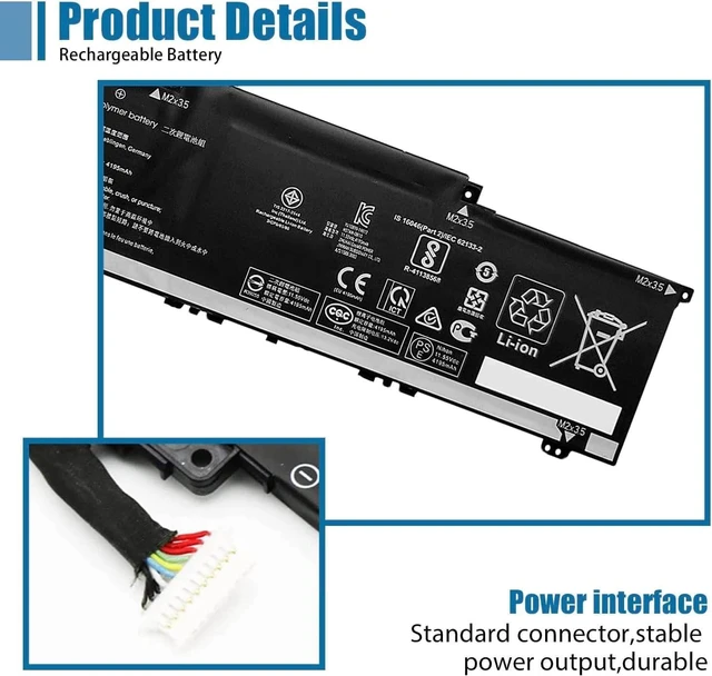 Alt view image 3 of 6 - BN03XL Laptop Battery Replacement for HP Envy x360 15 2020 13-ba0010nr 13-ba0004nu 15-ed0000 15T-ED000 13-ay0378ng 13-ay0065AU 13-ay0001nc 15m-ee0013dx Series HSTNN-DB9N 11.55V 51Wh 4416mAh