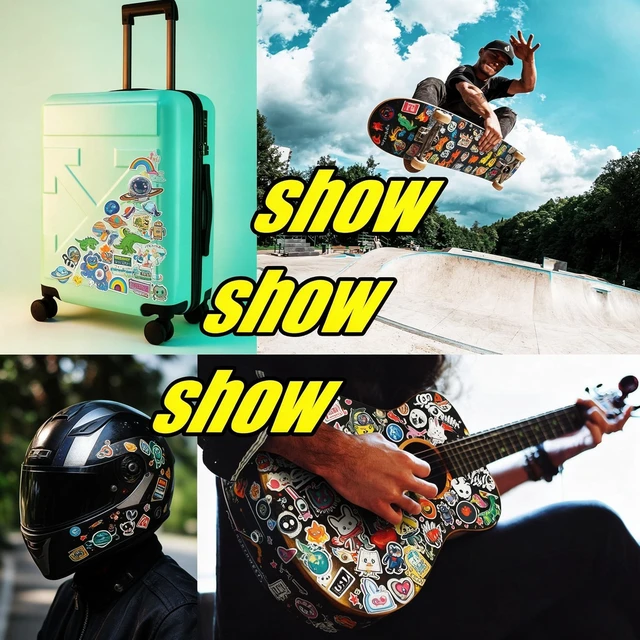 Alt view image 7 of 7 - Kawaii Sticker Blind Bag, 1000 Pcs Random Cute Cartoon Sticker Pack, Waterproof Vinyl Mystery Surprise Decals for Water Bottles Laptop Scrapbook Skateboard, Gift for Kids Teens
