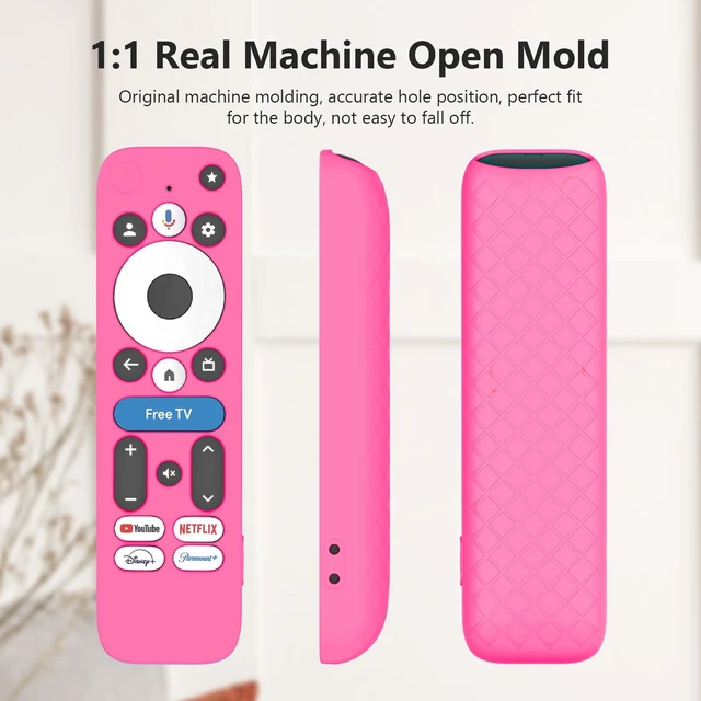 Alt view image 3 of 5 - Cover for onn Google TV 4K Pro 2024 Streaming Device, Pink Case Silicone Protector