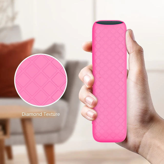 Alt view image 5 of 5 - Cover for onn Google TV 4K Pro 2024 Streaming Device, Pink Case Silicone Protector